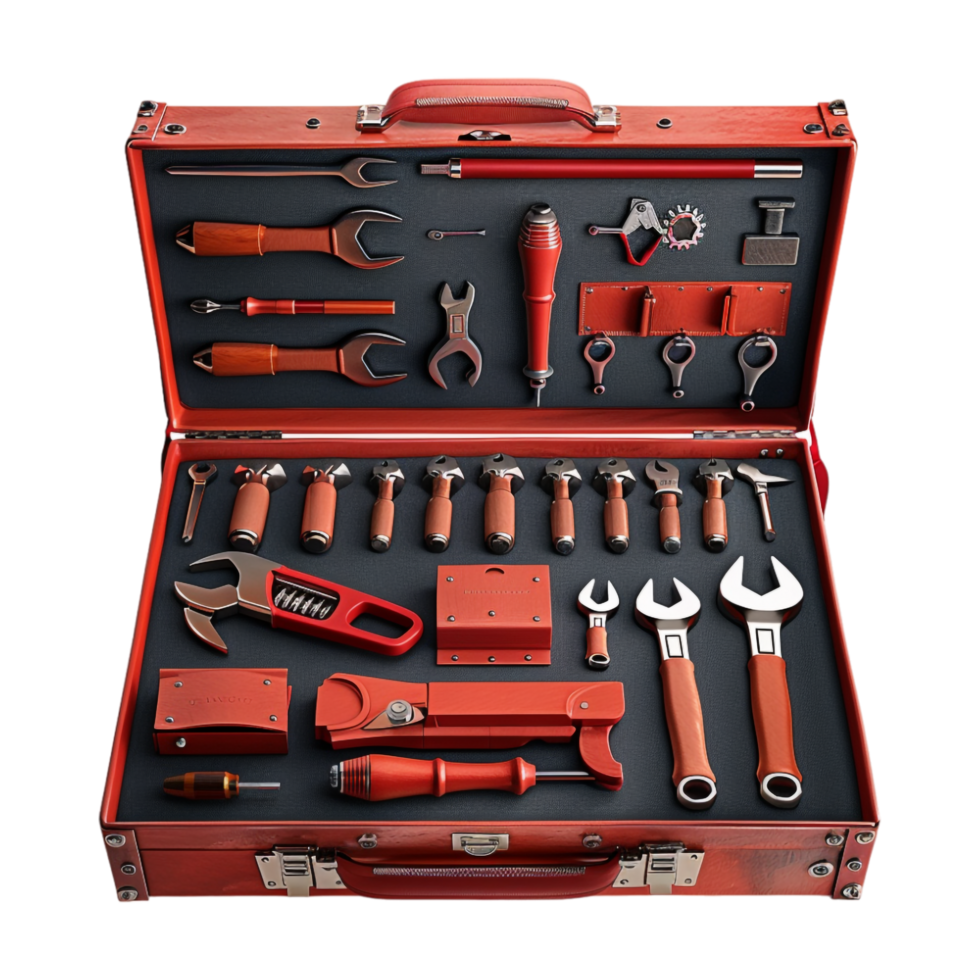 Different kind of Tool Box on Transparent Background png