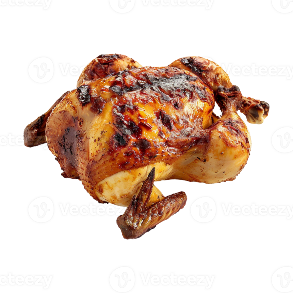 Grilled Whole Chicken on Transparent Background png