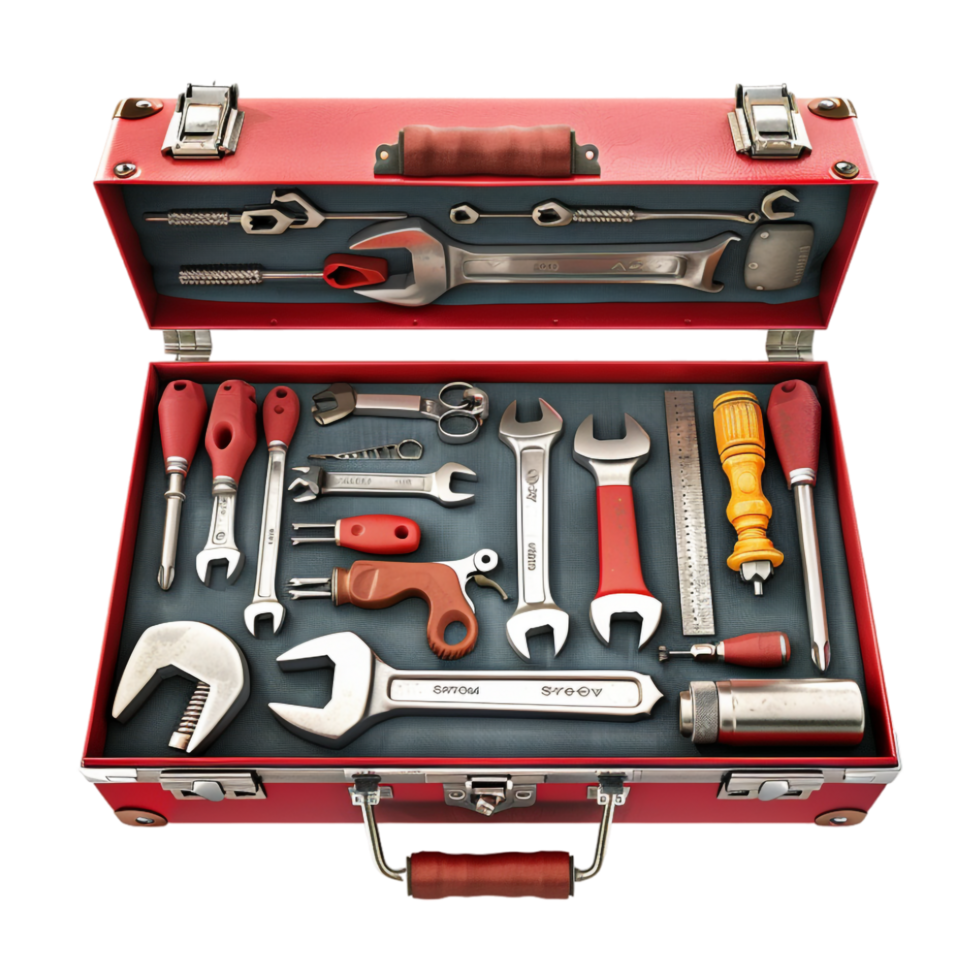Different kind of Tool Box on Transparent Background png