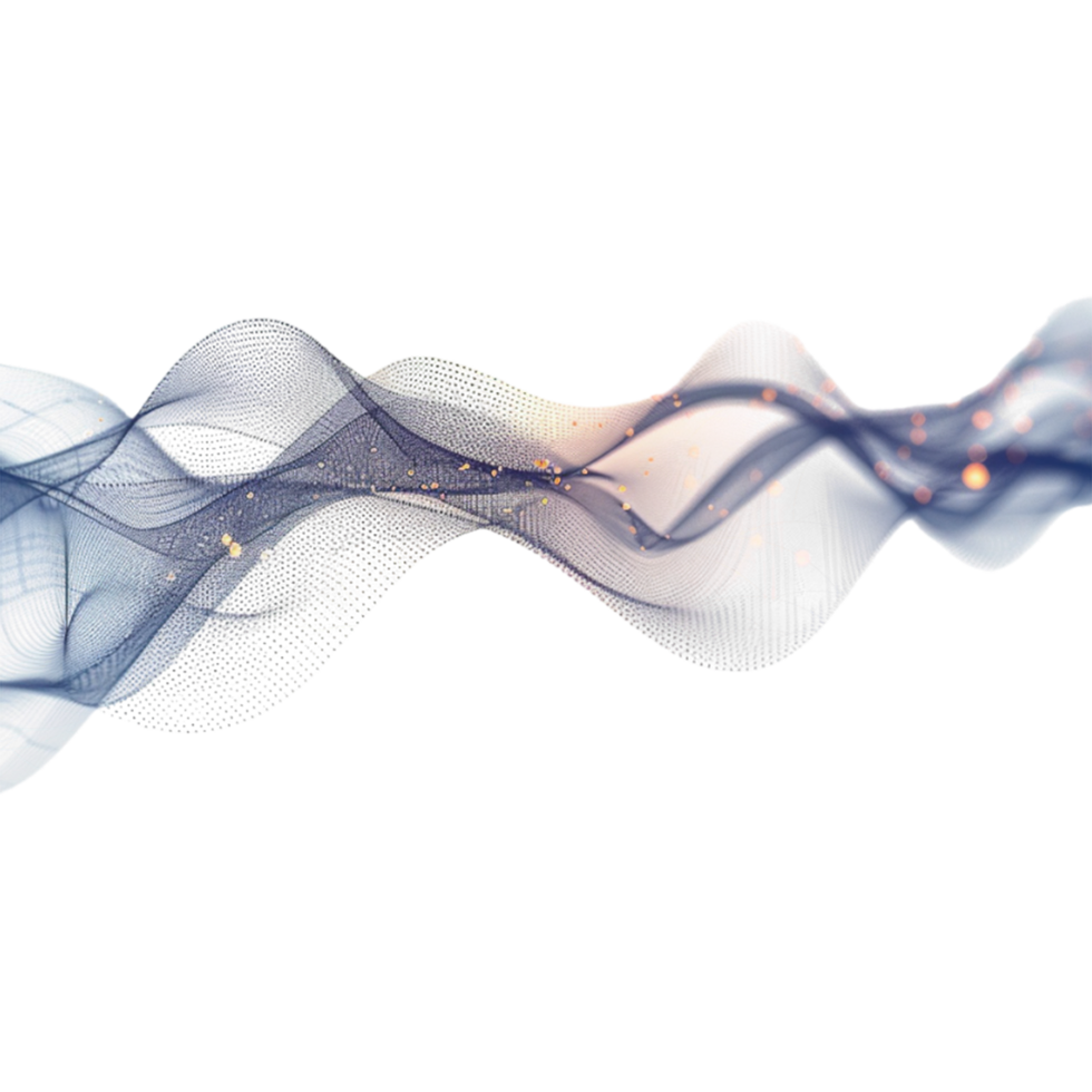 Solid Color Wave Effect on Transparent Background png