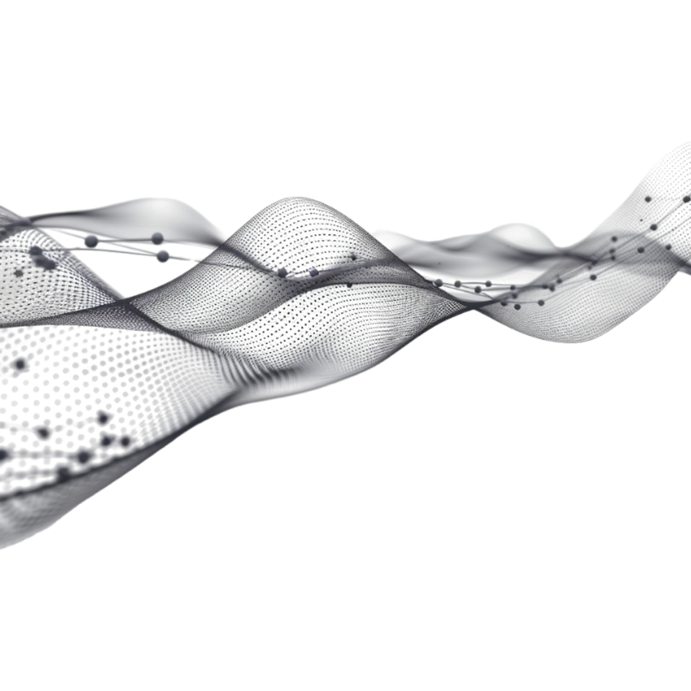 Solid Color Wave Effect on Transparent Background png