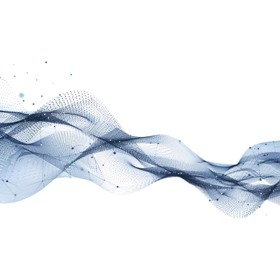Solid Color Wave Effect on Transparent Background png