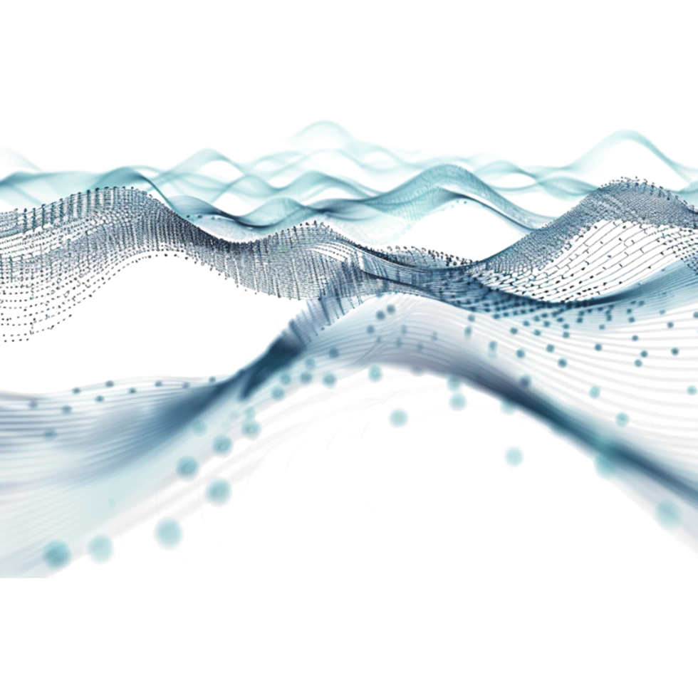 Solid Color Wave Effect on Transparent Background png