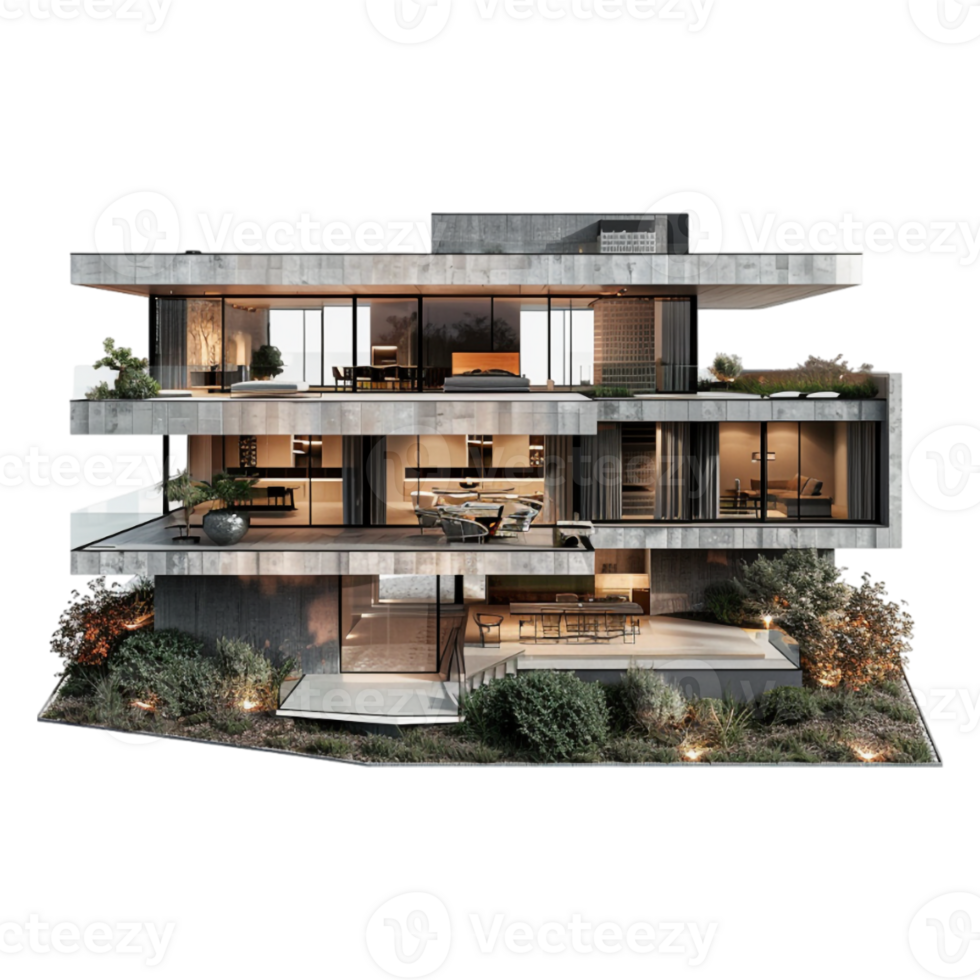 Luxury House or Home on Transparent Background png
