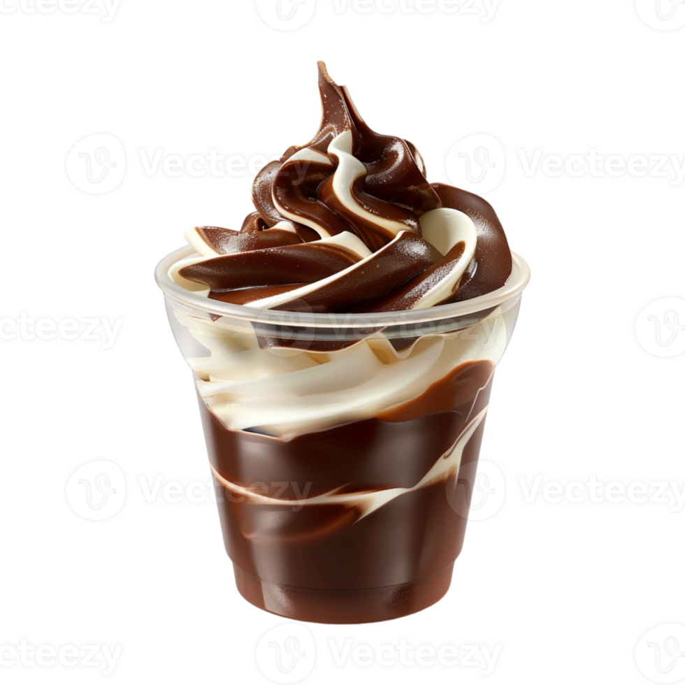 Chocolate Creamy Ice Cream on Transparent Background png