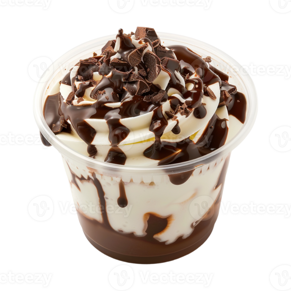 Chocolate Creamy Ice Cream on Transparent Background png