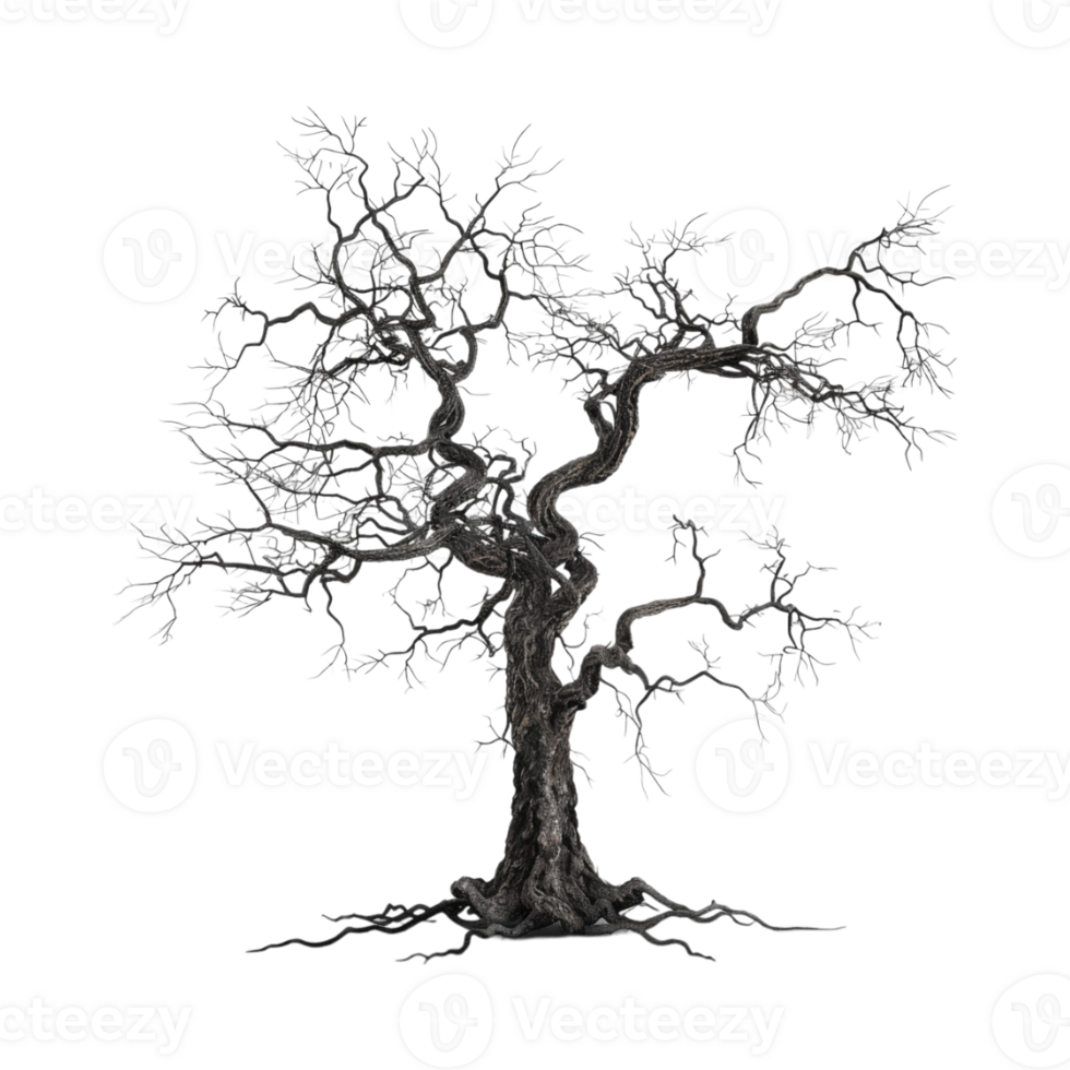 Autumn Tree Without Leaves on Transparent Background png