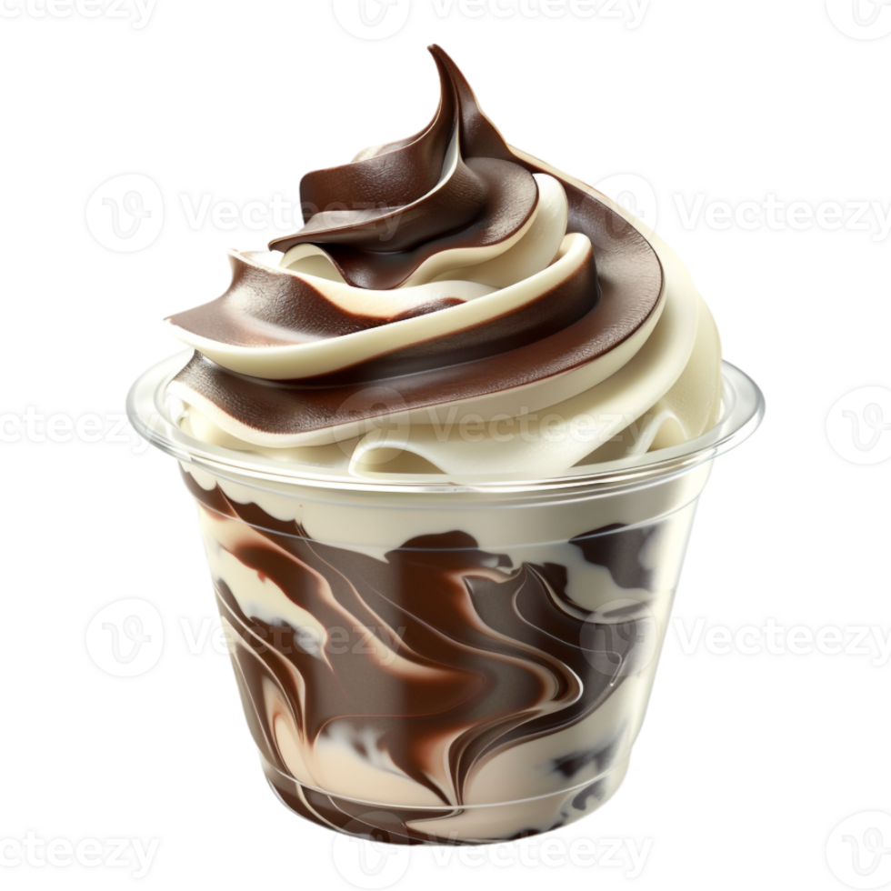Chocolate Creamy Ice Cream on Transparent Background png