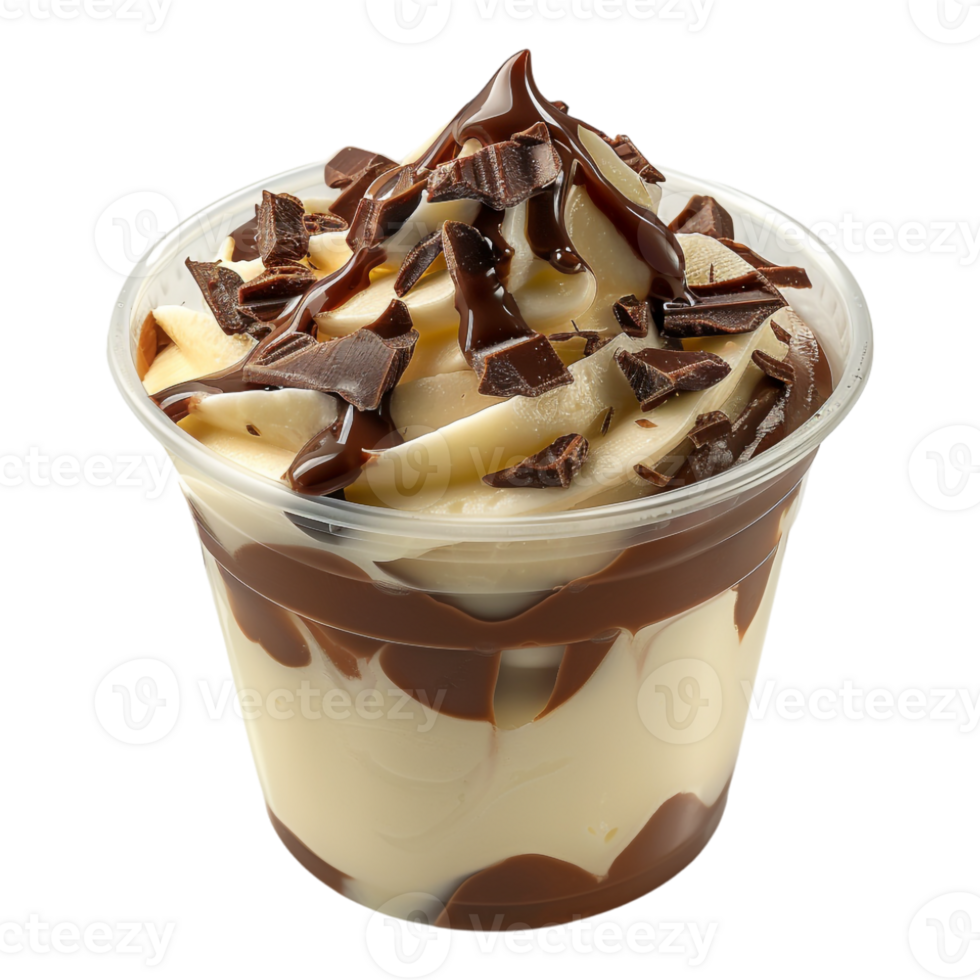 Chocolate Creamy Ice Cream on Transparent Background png