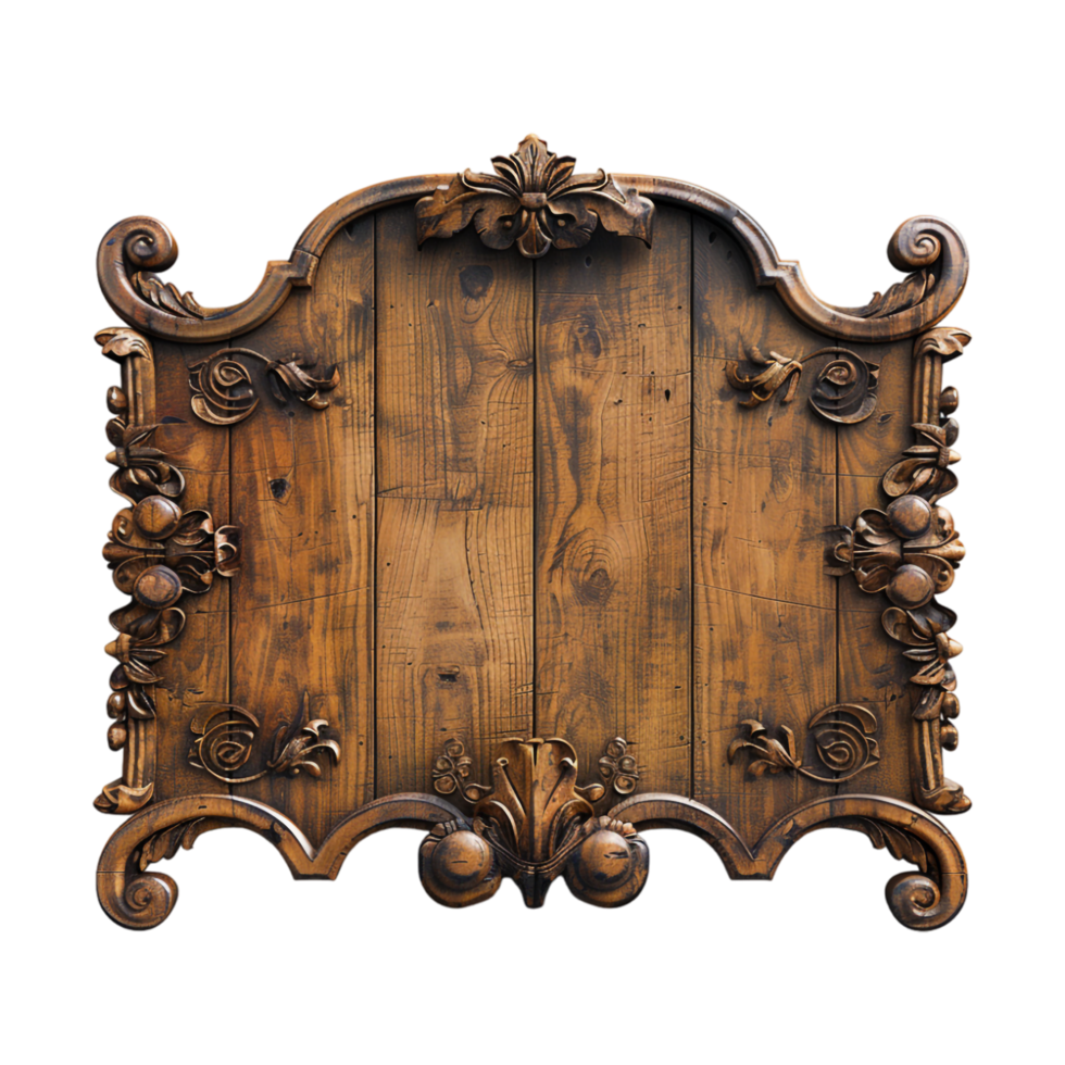 Wooden Sign Board on Transparent Background png