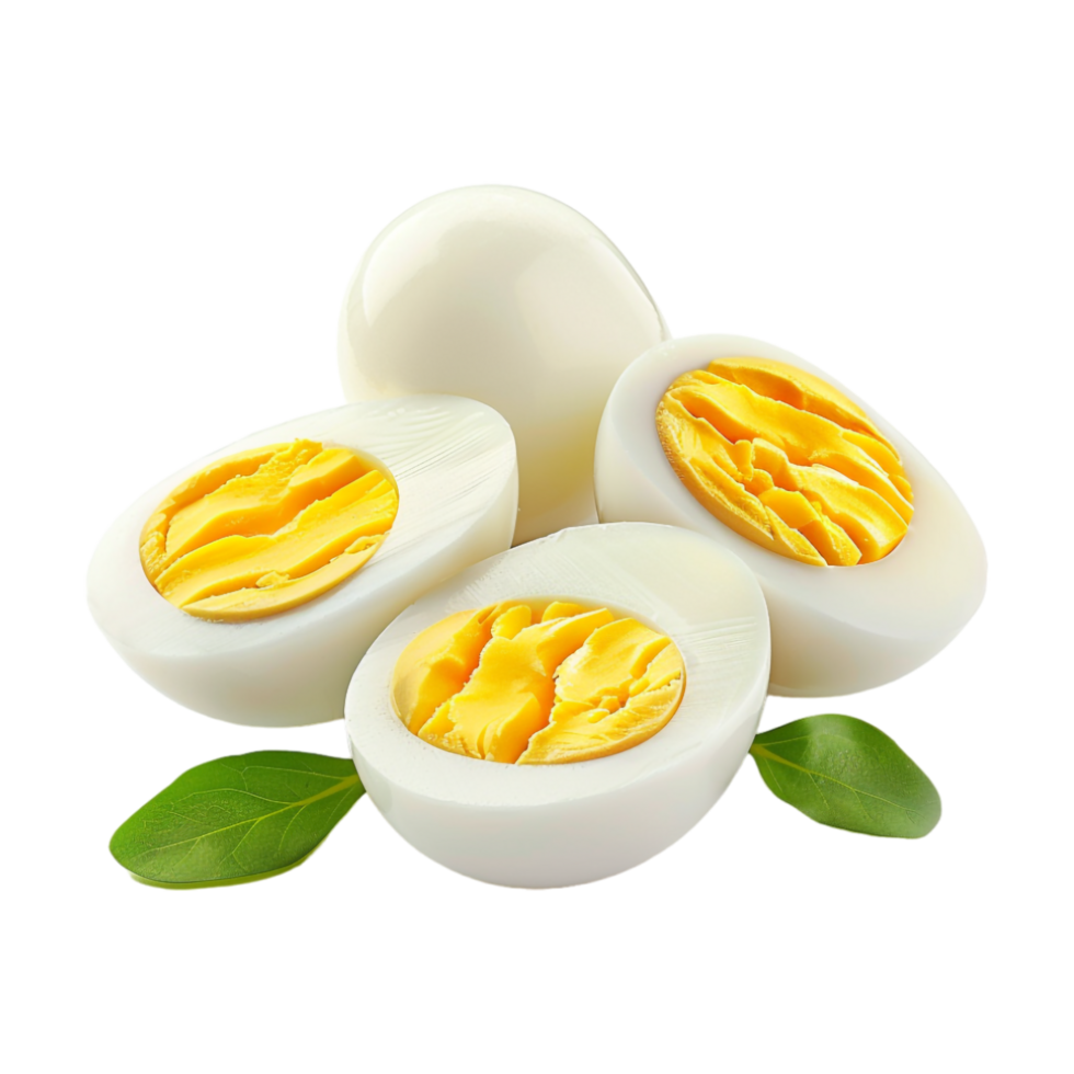 Boiled Egg Slices For Breakfast on Transparent Background png