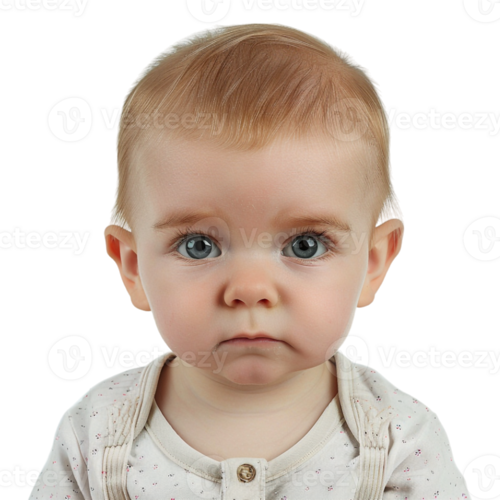 Cute Baby Confused on Transparent Background png