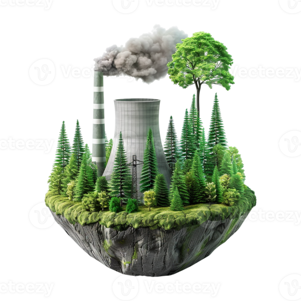 Mills And Factories Polluting The Environment on Transparent Background png