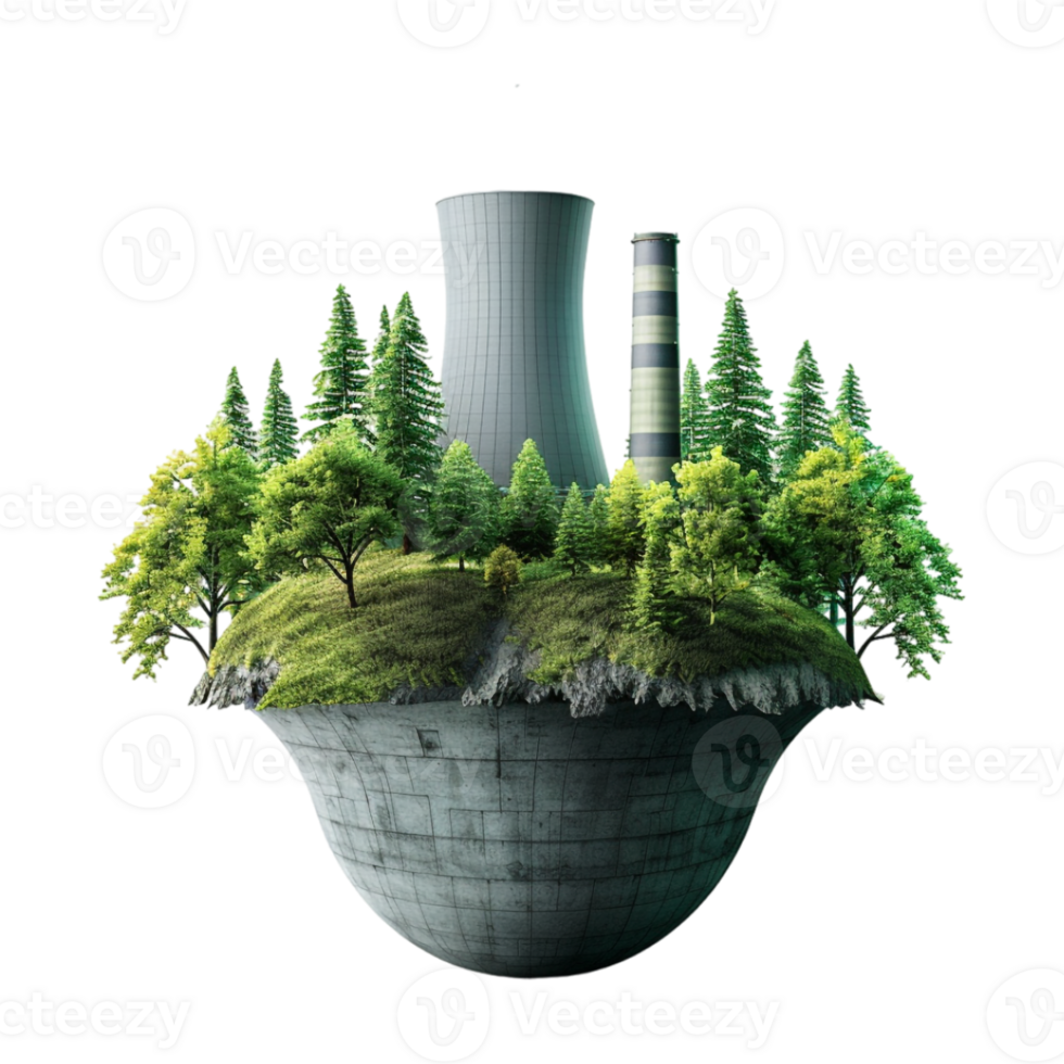 Mills And Factories Polluting The Environment on Transparent Background png