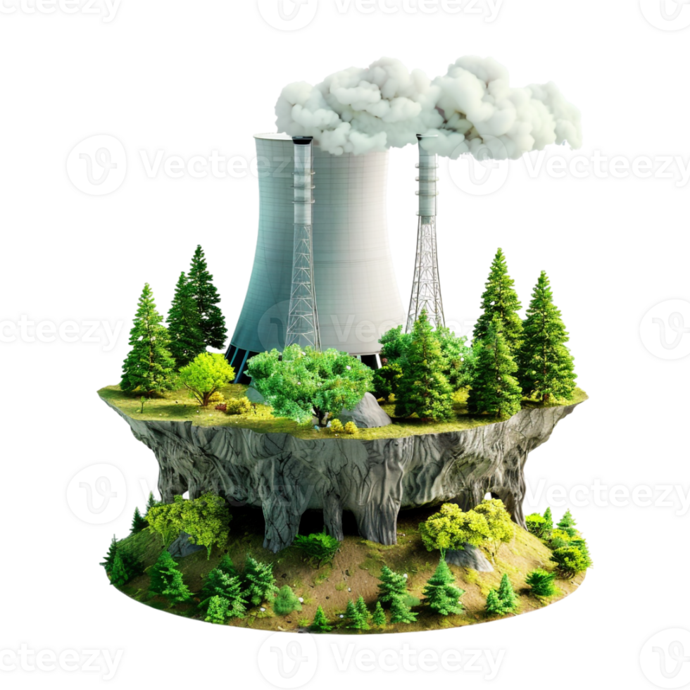 Mills And Factories Polluting The Environment on Transparent Background png