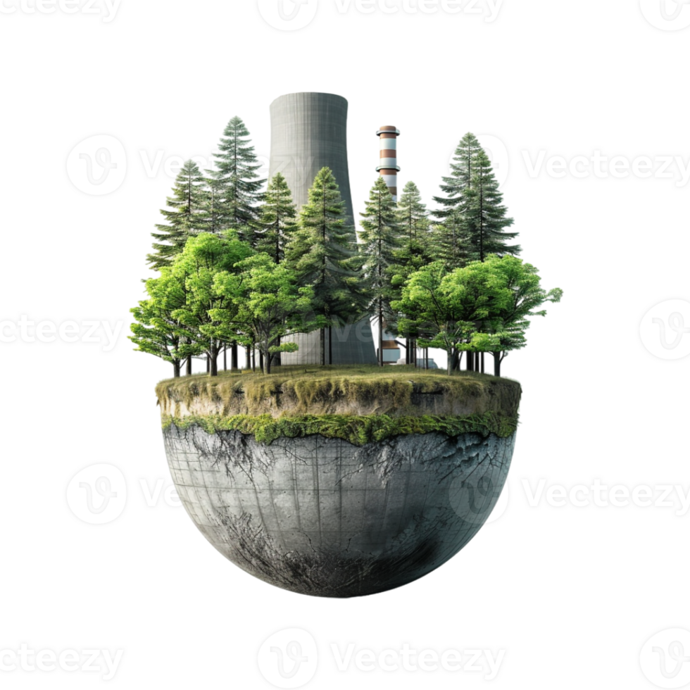 Mills And Factories Polluting The Environment on Transparent Background png