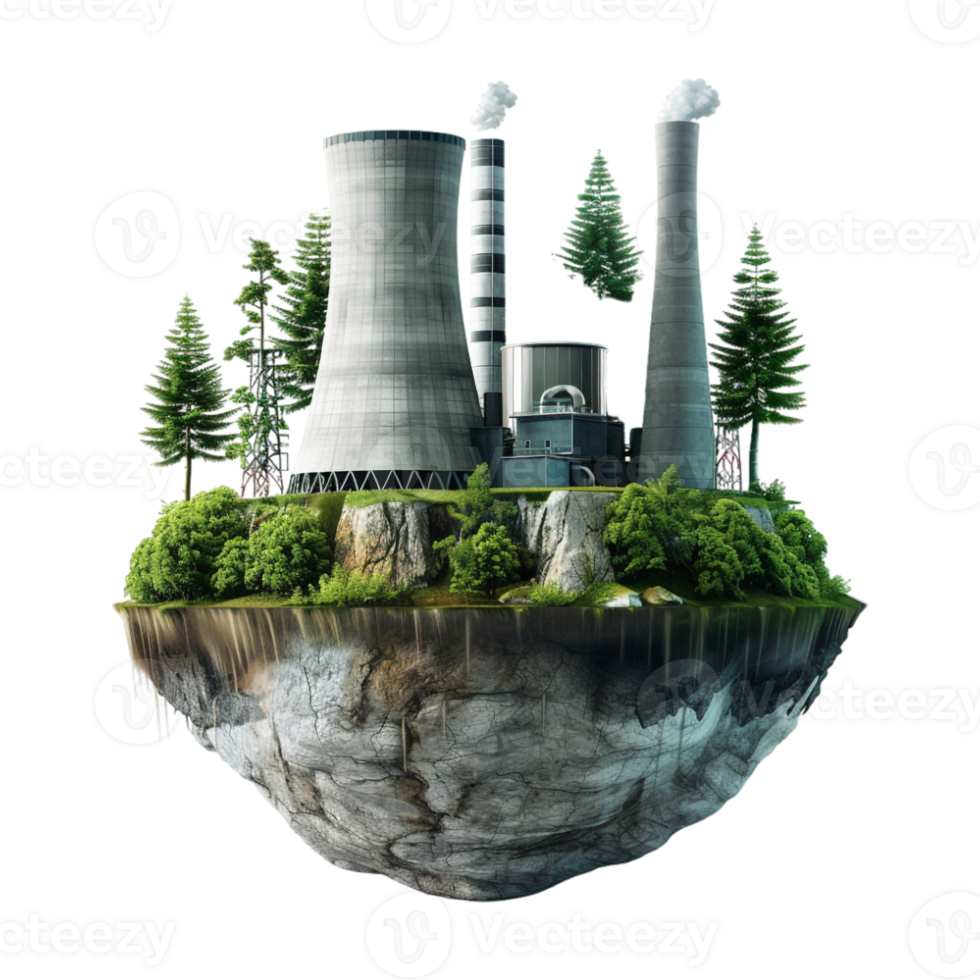 Mills And Factories Polluting The Environment on Transparent Background png
