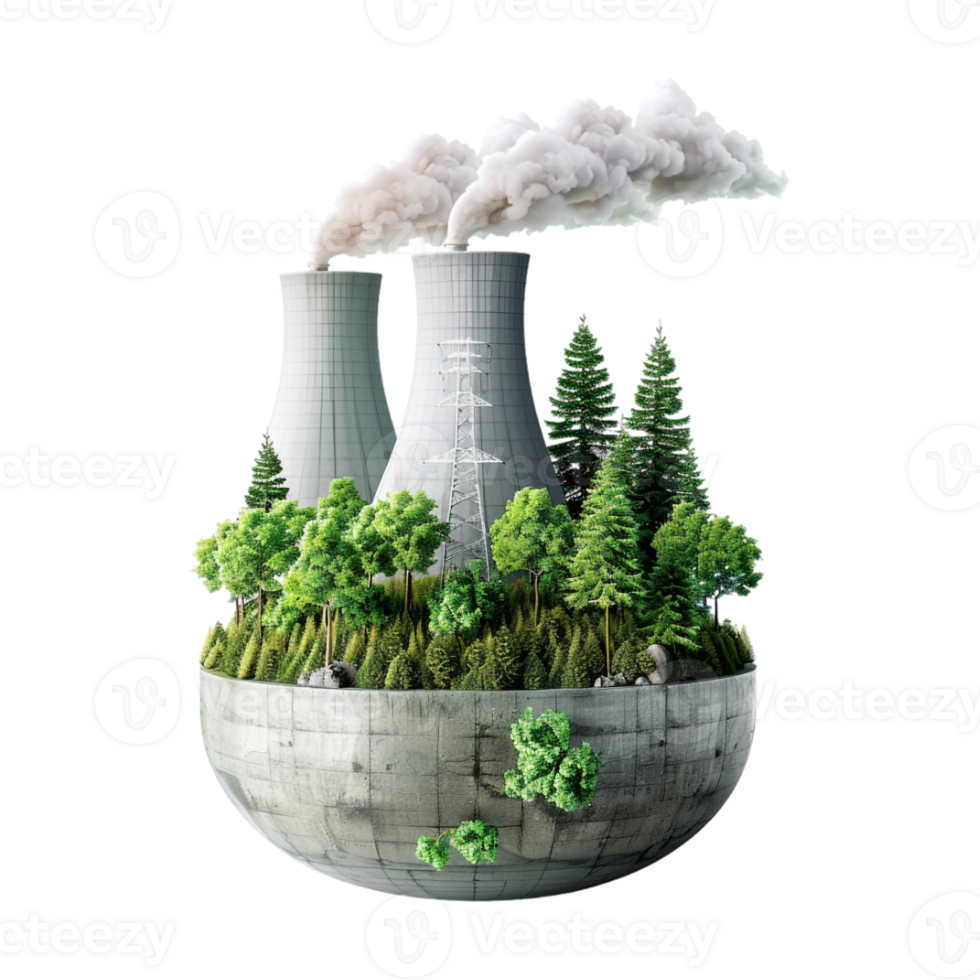 Mills And Factories Polluting The Environment on Transparent Background png