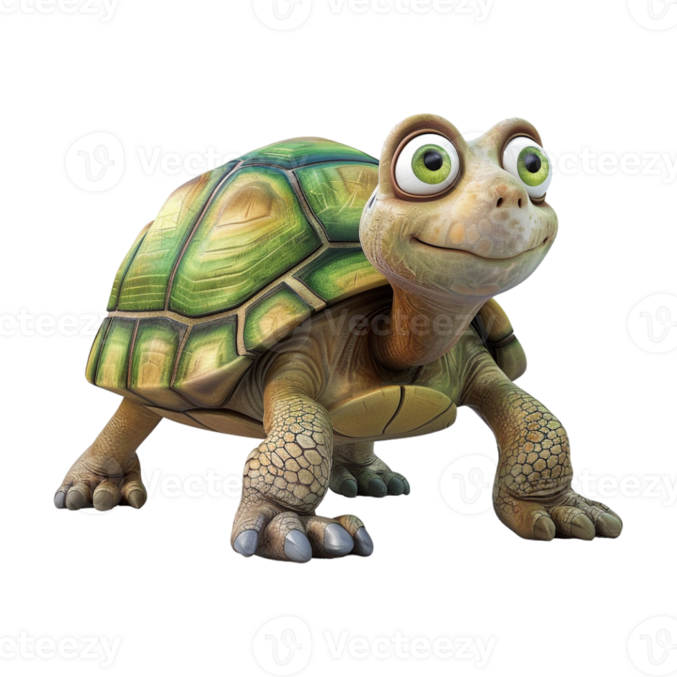 Cute Turtle on Transparent Background png