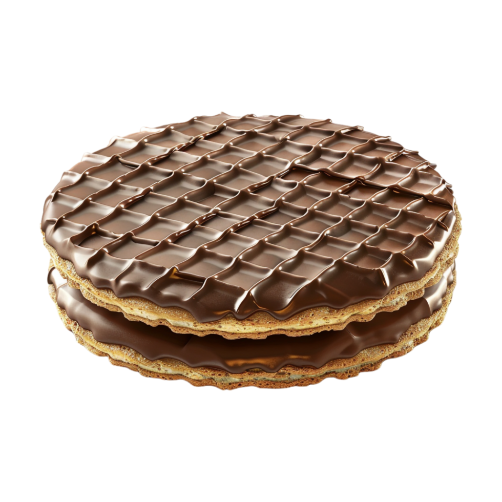 Chocolate Waffle Biscuits on Transparent Background png