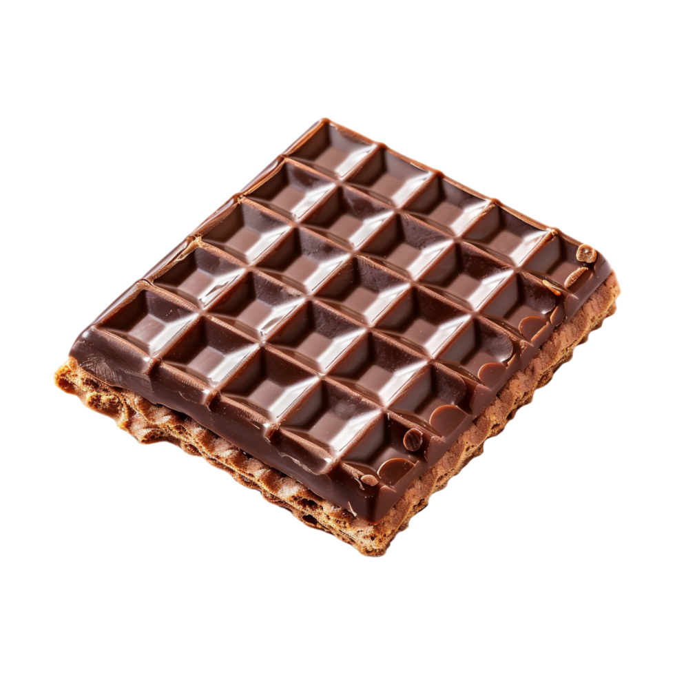 Chocolate Waffle Biscuits on Transparent Background png