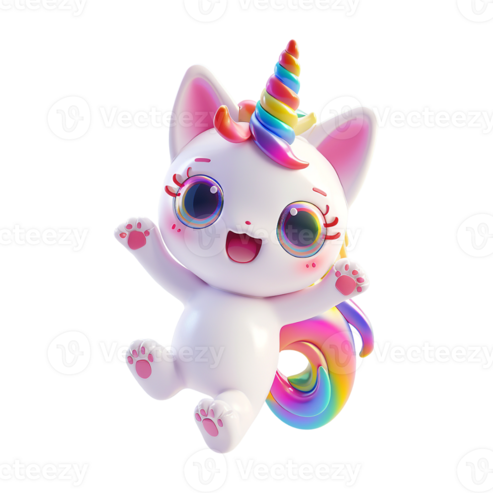 Cute Unicorn on Transparent Background png