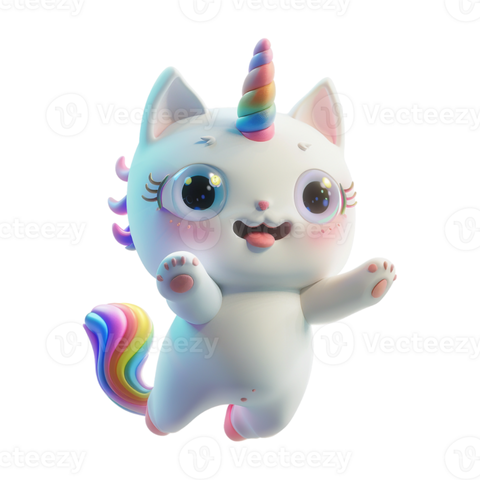 Cute Unicorn on Transparent Background png