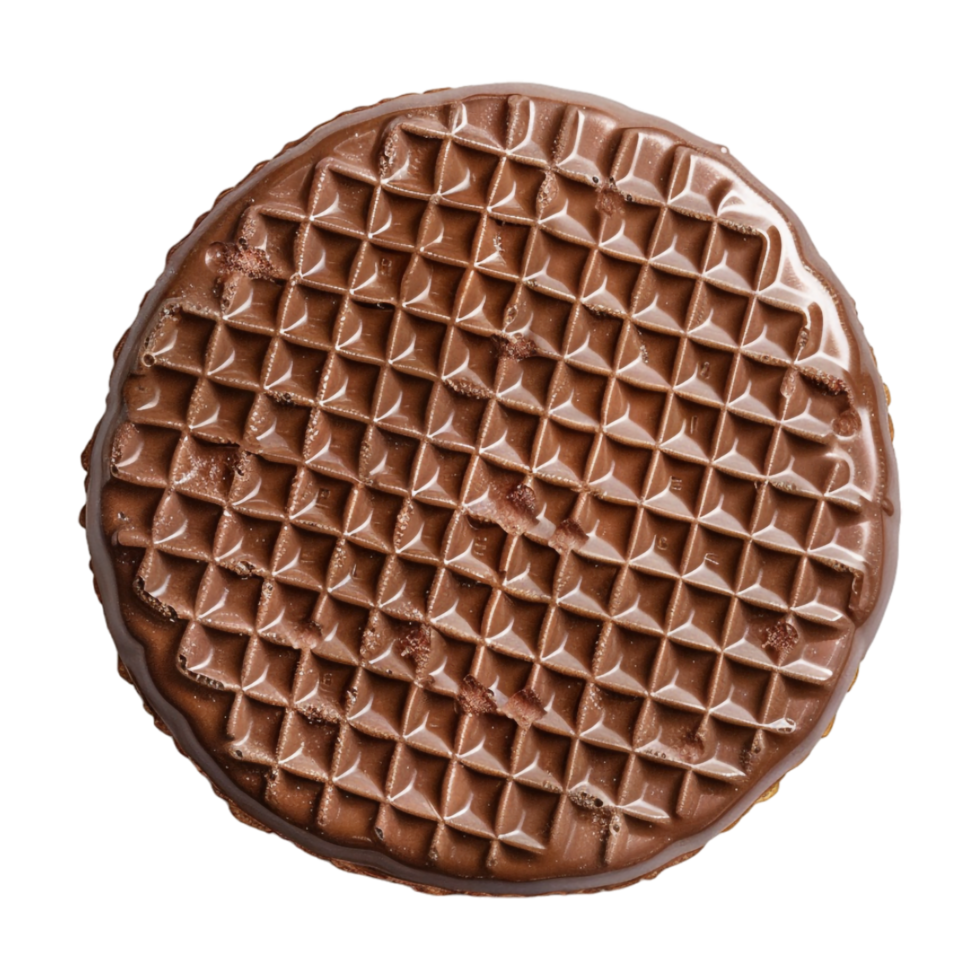 Chocolate Waffle Biscuits on Transparent Background png