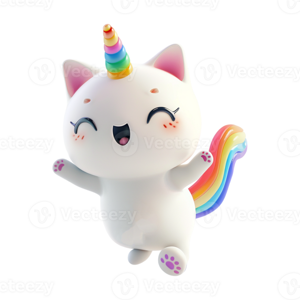 Cute Unicorn on Transparent Background png