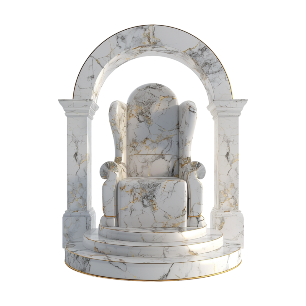 Chair on a Stage Podium on Transparent Background png