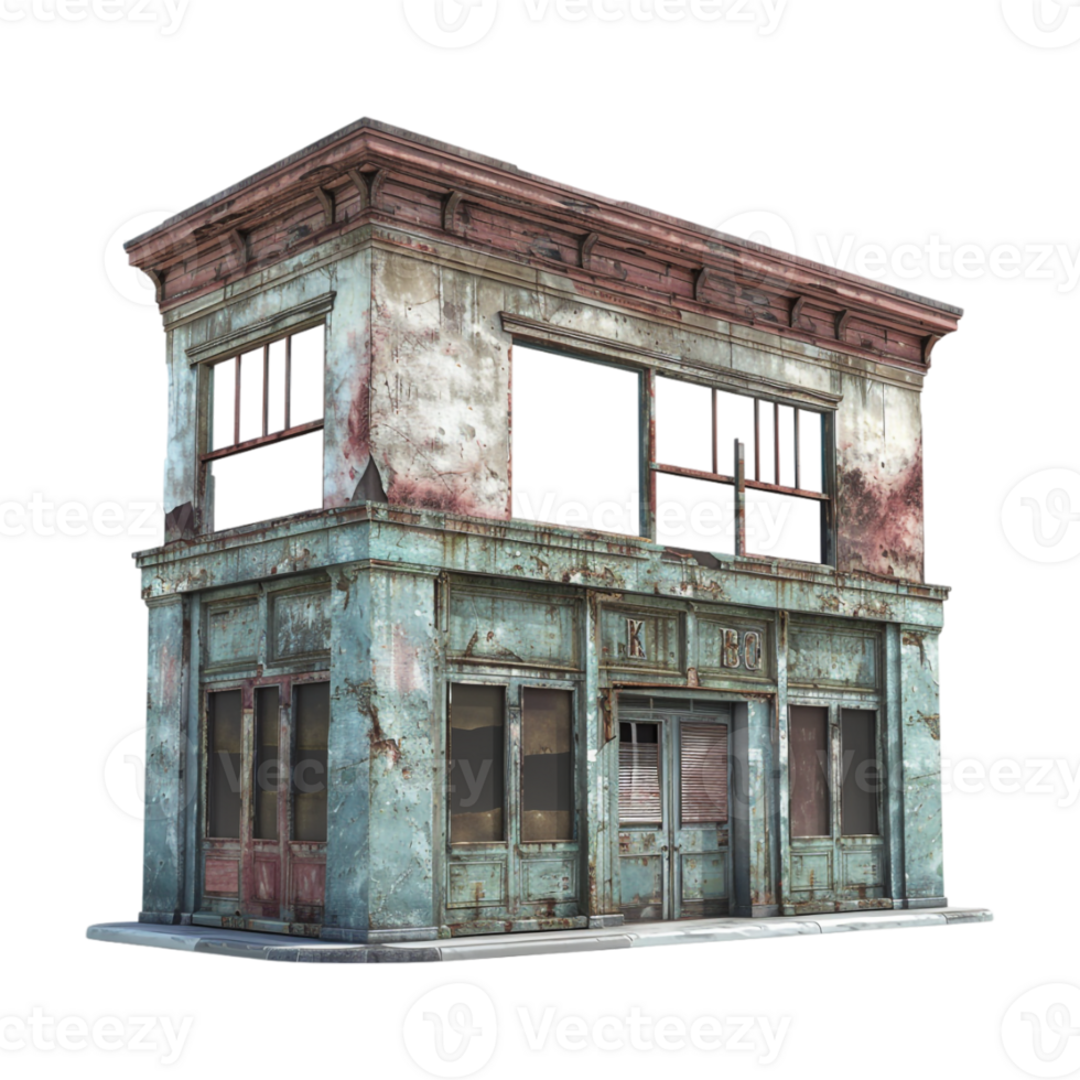 Vintage Shop Building on Transparent Background png