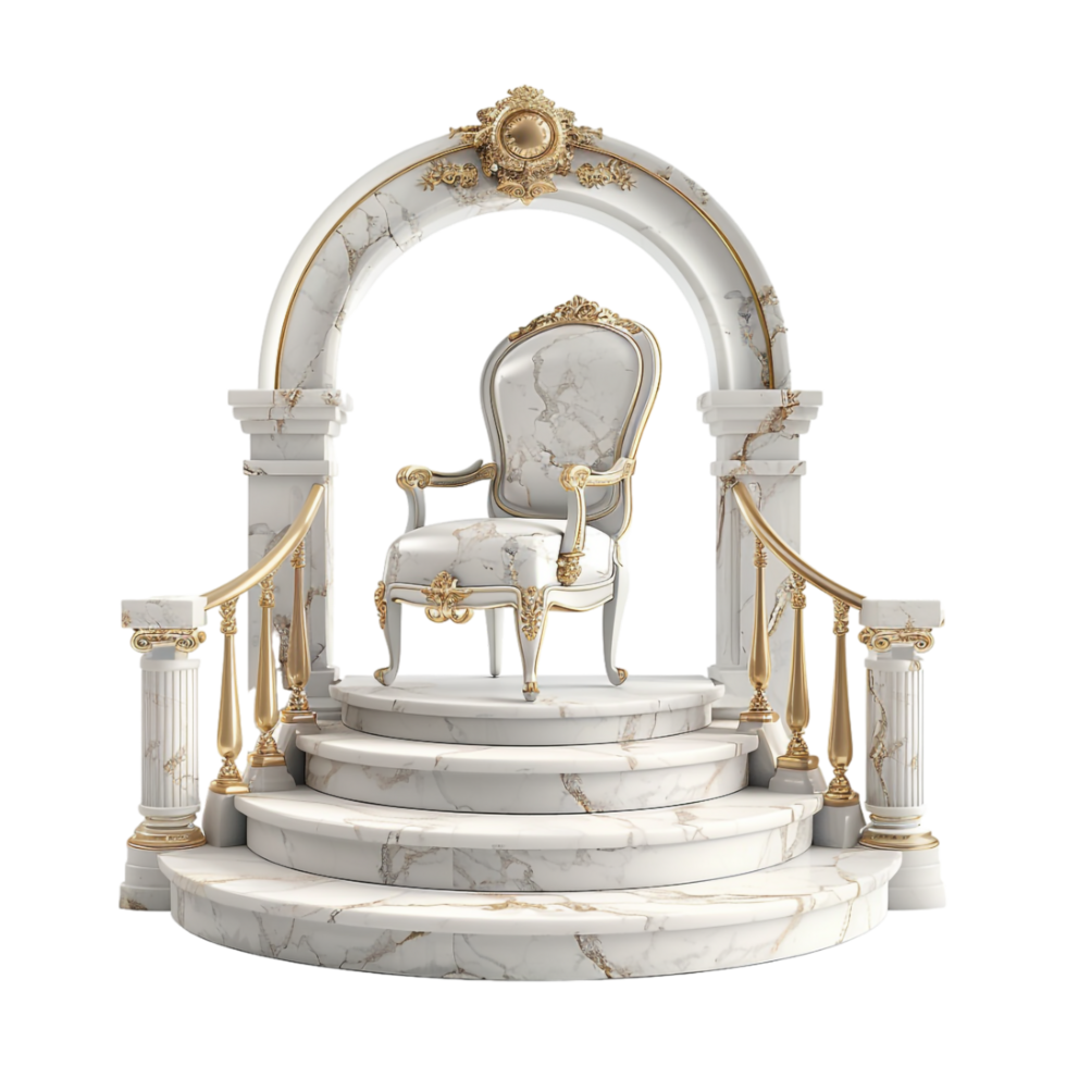 Chair on a Stage Podium on Transparent Background png