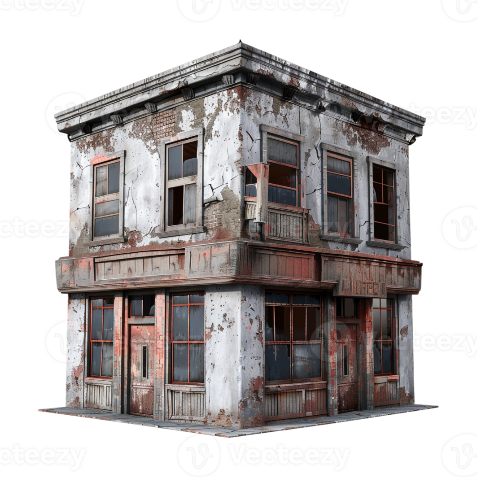 Vintage Shop Building on Transparent Background png