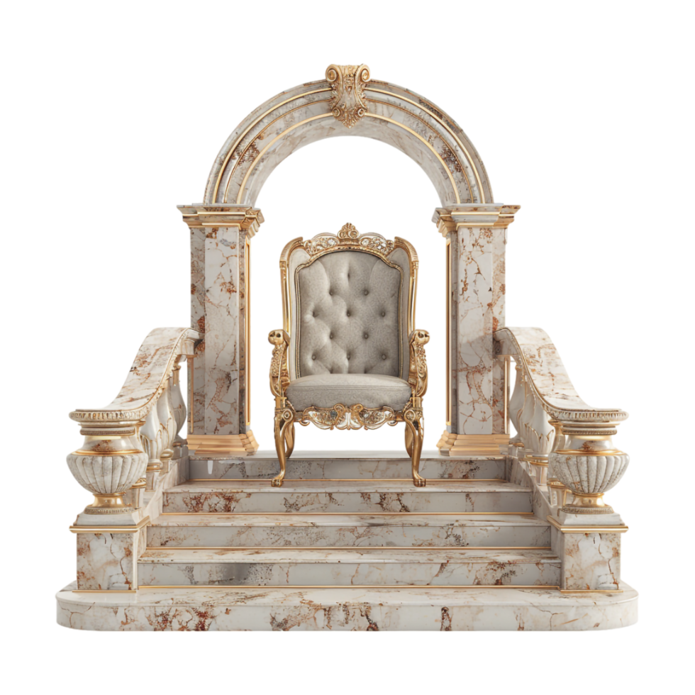 Chair on a Stage Podium on Transparent Background png