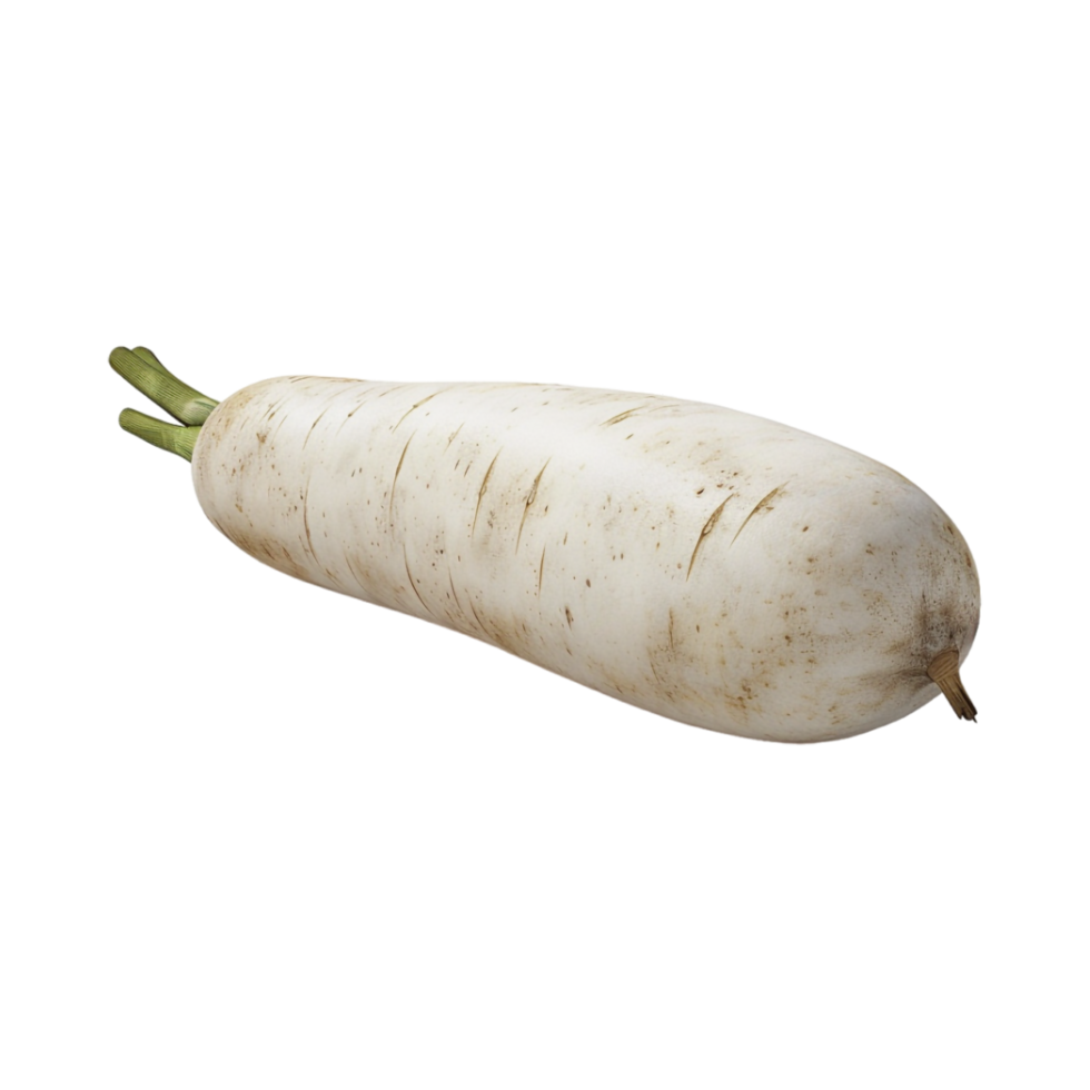 White Radish on Transparent Background png