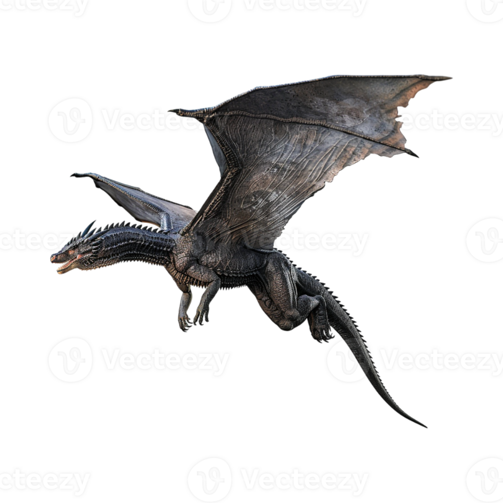 Dinosaur Flying in Air on Transparent Background png