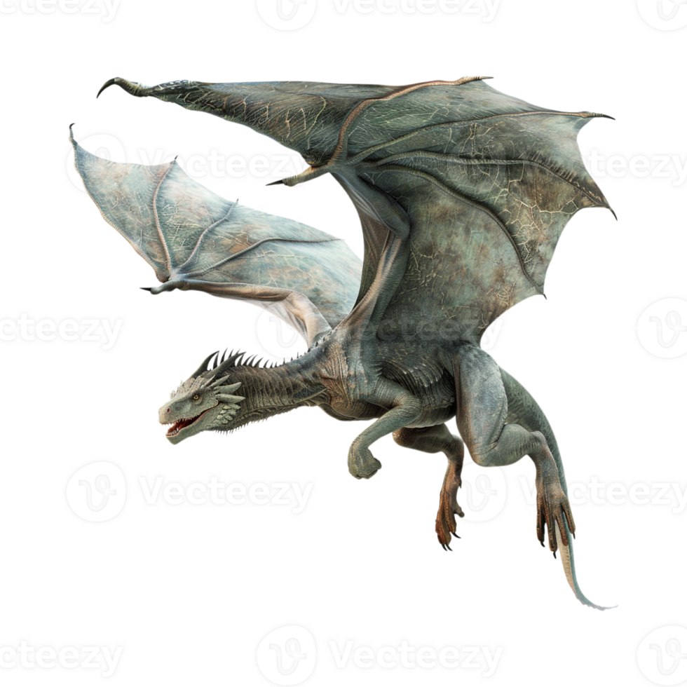 Dinosaur Flying in Air on Transparent Background png