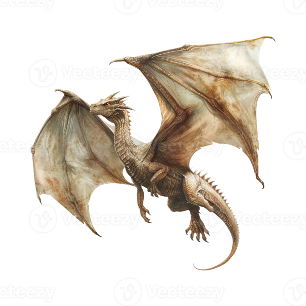 Dinosaur Flying in Air on Transparent Background png