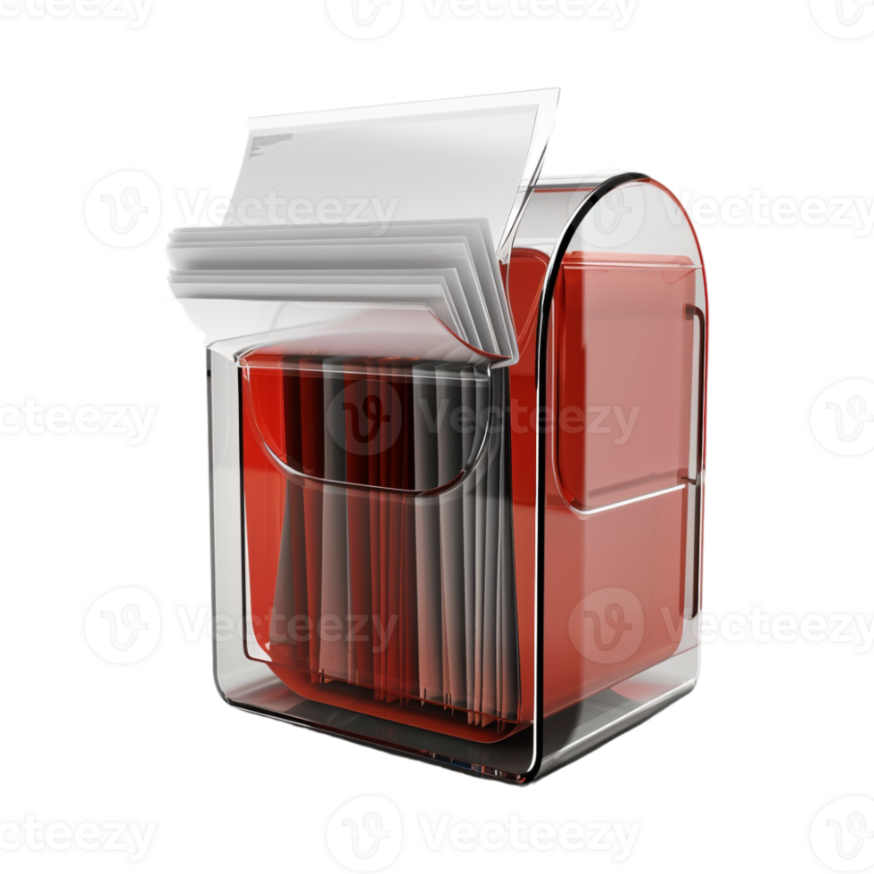 Voting Paper in a Balloting Box on Transparent Background png