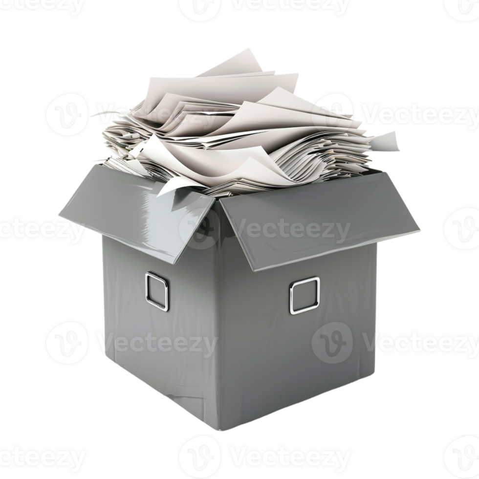 Voting Paper in a Balloting Box on Transparent Background png
