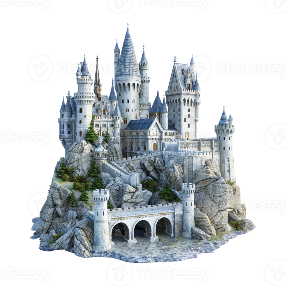 Greek Ancient Castle on Transparent Background png