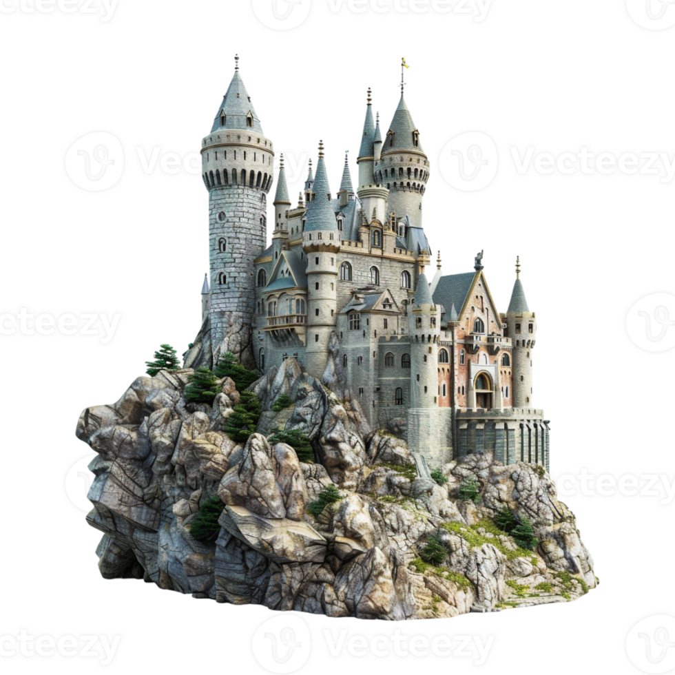 Greek Ancient Castle on Transparent Background png