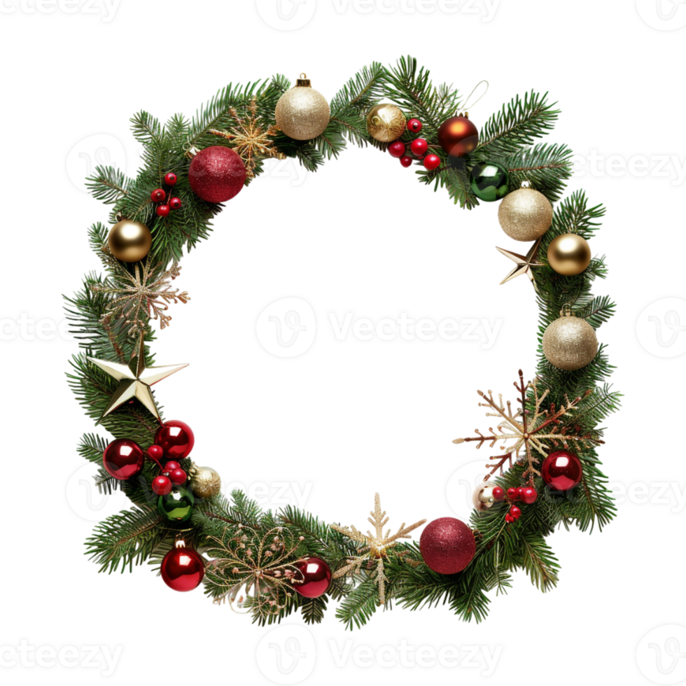 Christmas Frame Decoration on Transparent Background png