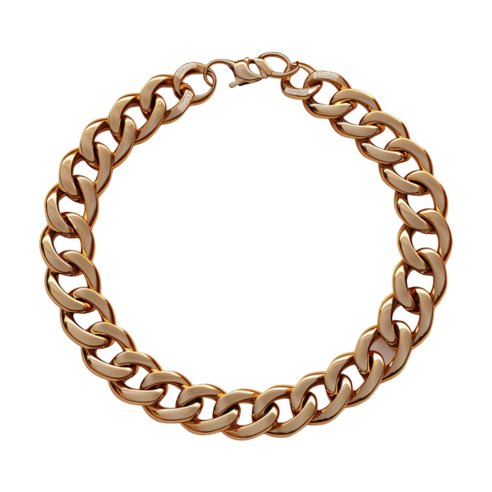 Gold Chain on Transparent Background png