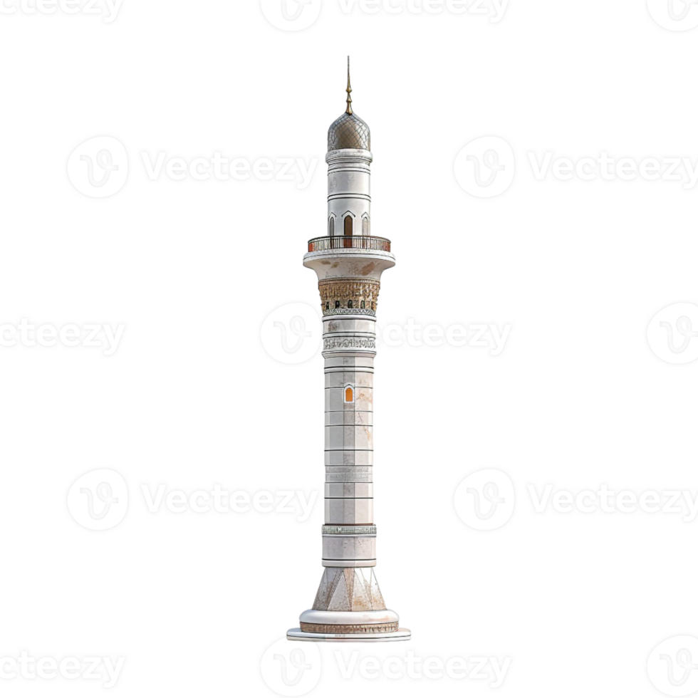 Islamic Minaret with Lights on Transparent Background png