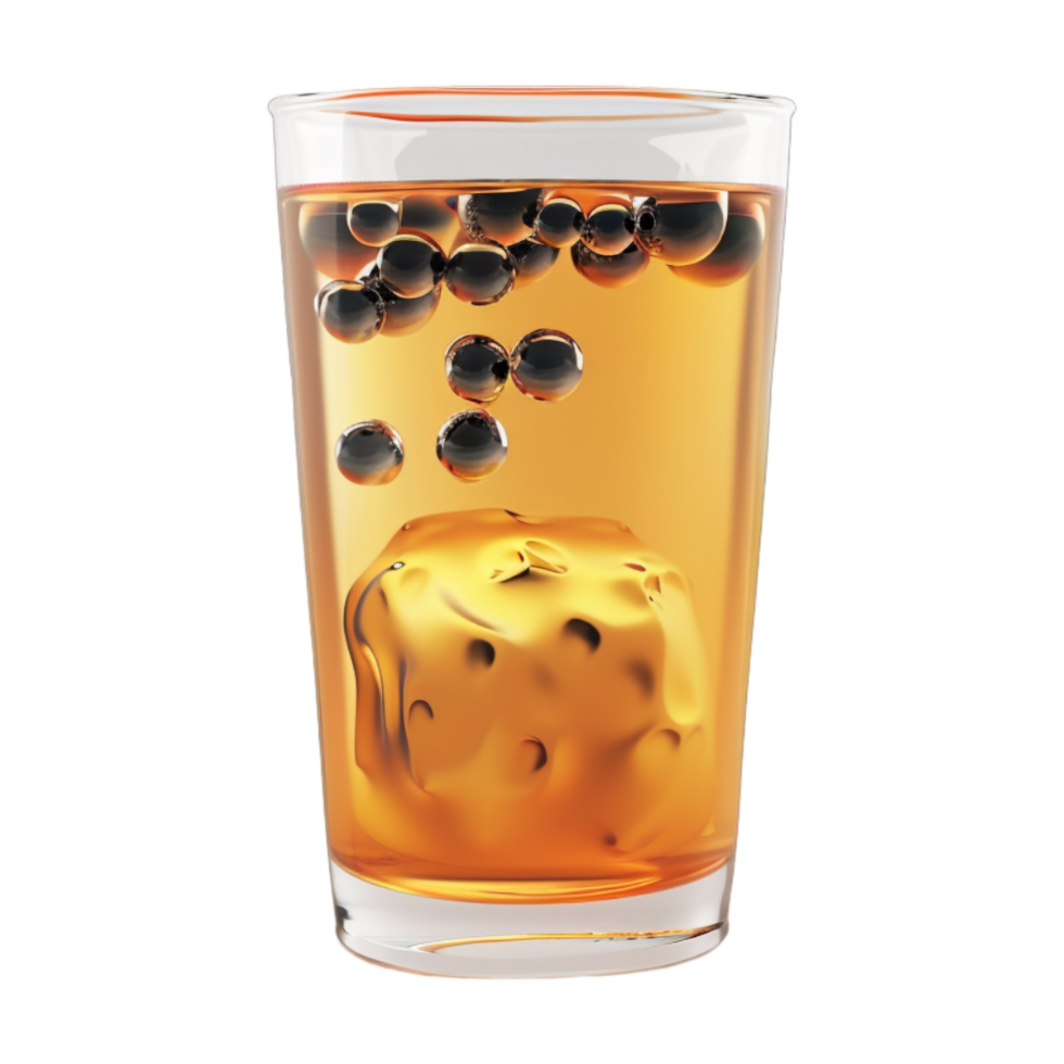 Bubble Juice in a Glass on Transparent Background png