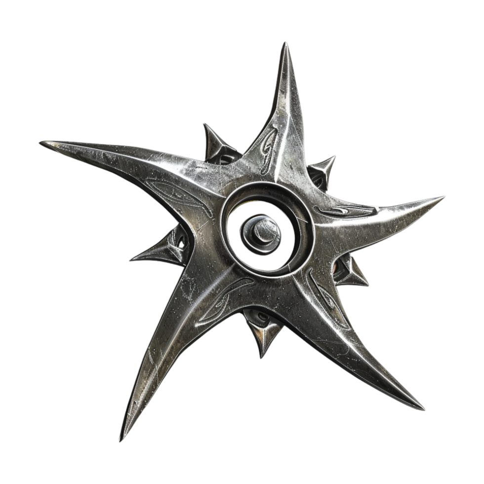 Deadly Enchanted Onyx Shuriken on Transparent Background png