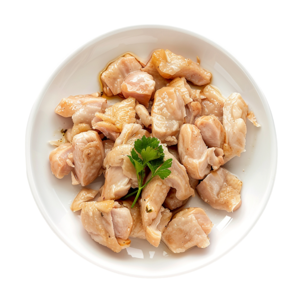 Raw Boiled Meat on Transparent Background png