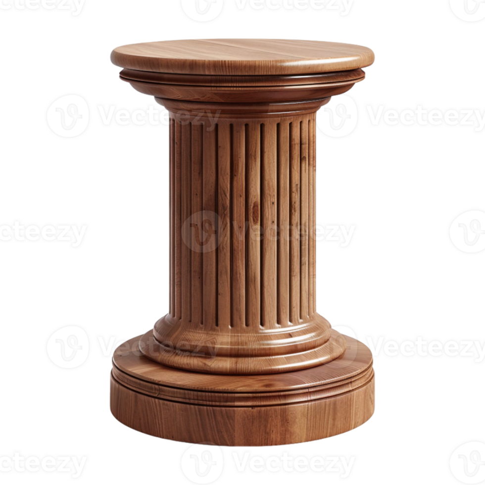 Wooden Podium for Product on Transparent Background png