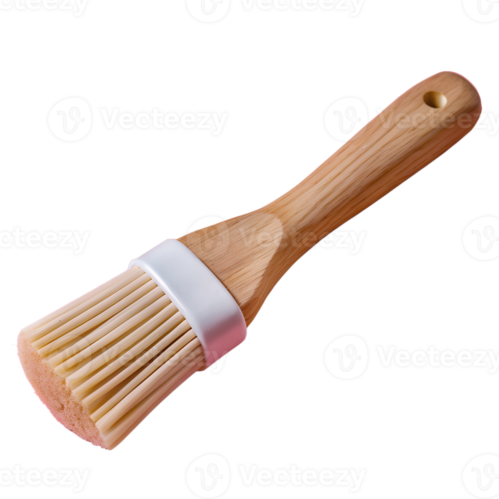 High-quality wooden kitchen brush with soft bristles, perfect for baking and cooking. Essential culinary tool for applying sauces and spreads. png